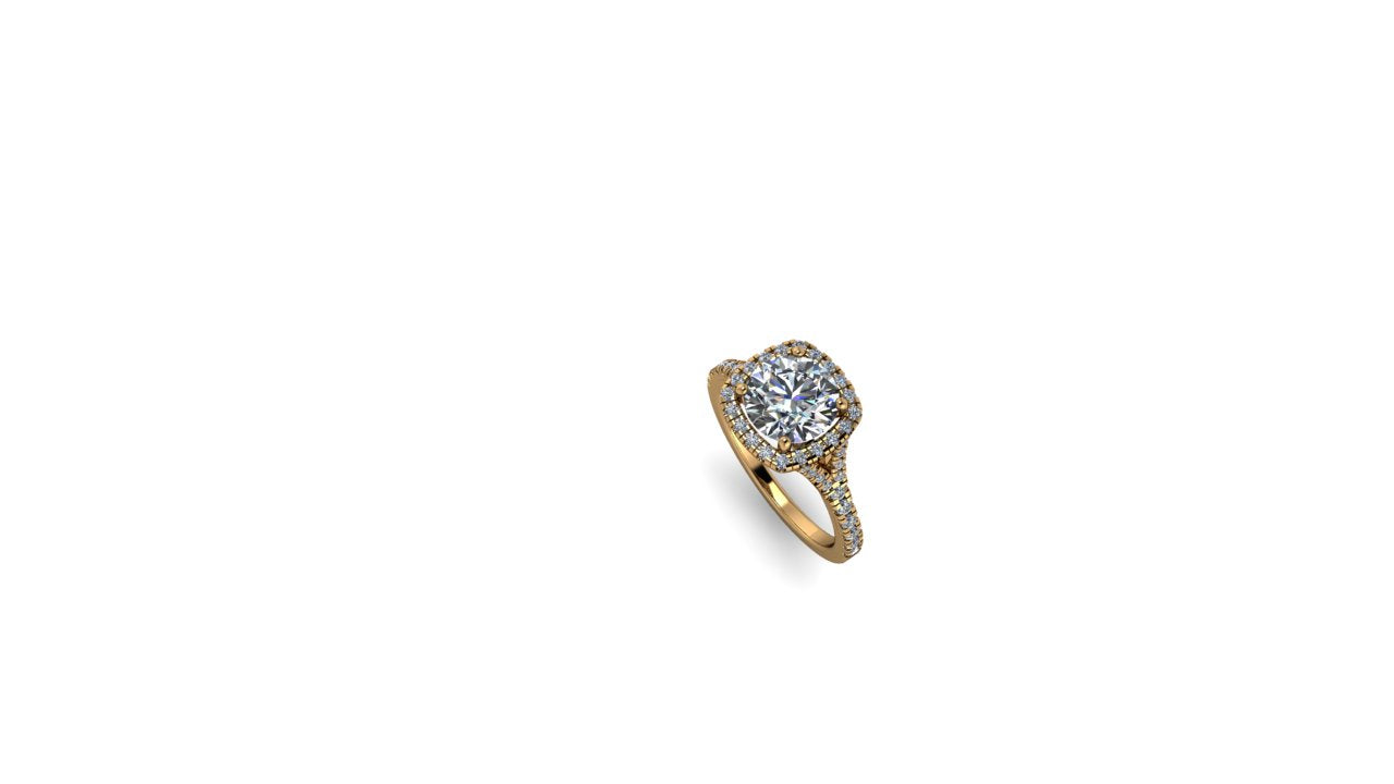 "ASAKE" CZ Engagement Ring