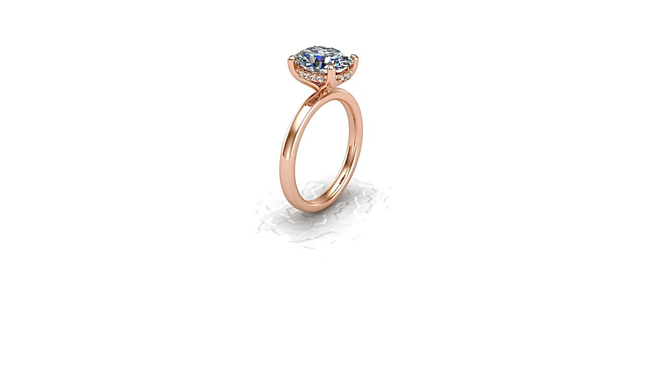 "ZAKIA" CZ Engagement Ring