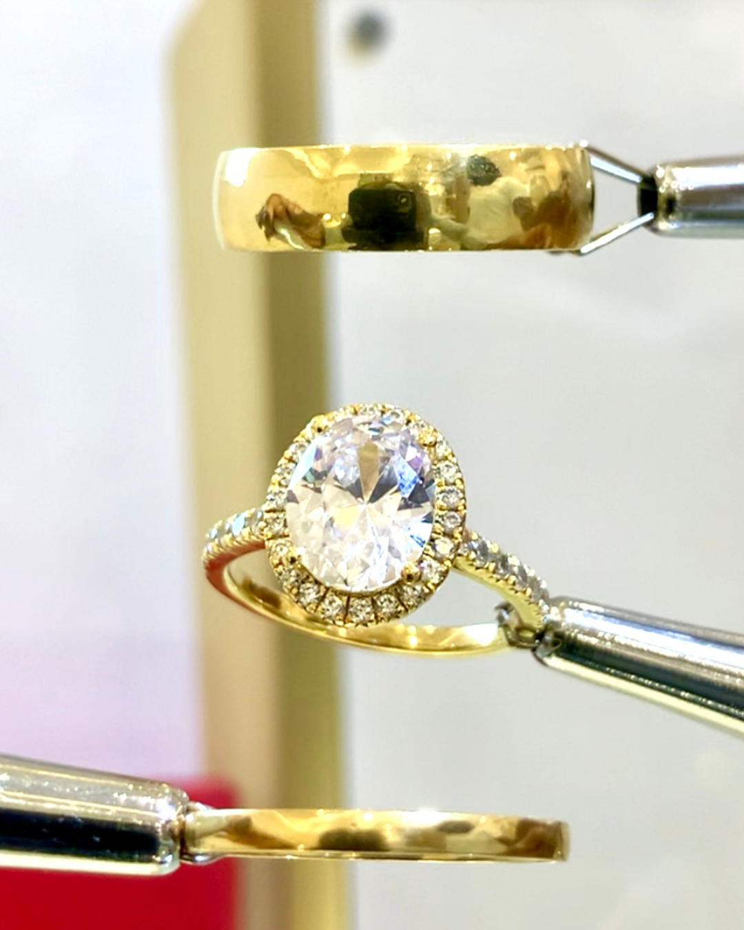 Passion Moissanite wedding ring set (SALES)