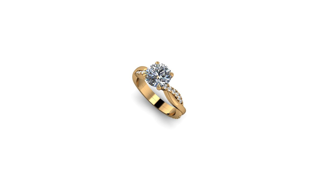 "BINTA" CZ Engagement Ring