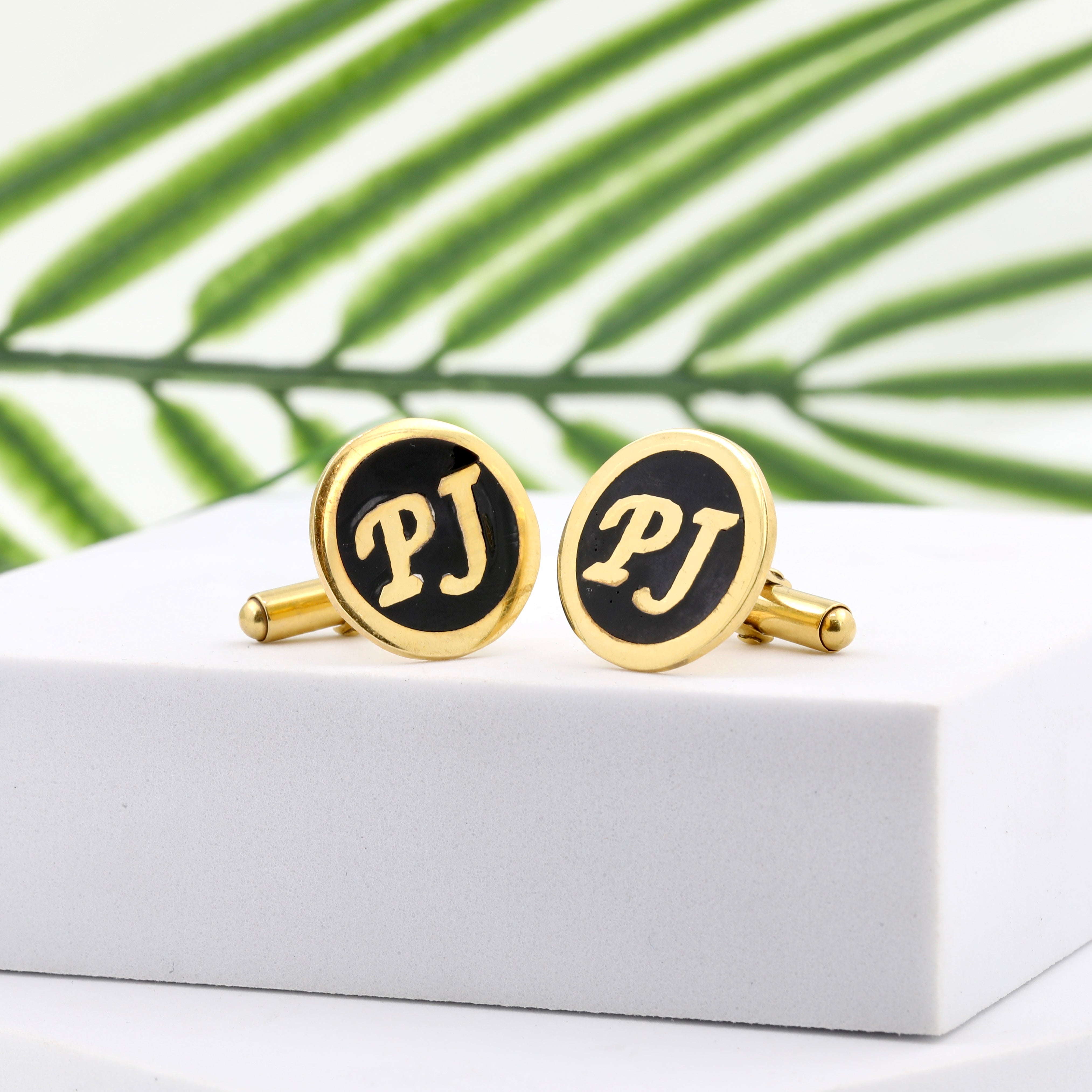 Initial/Enamel Cufflinks