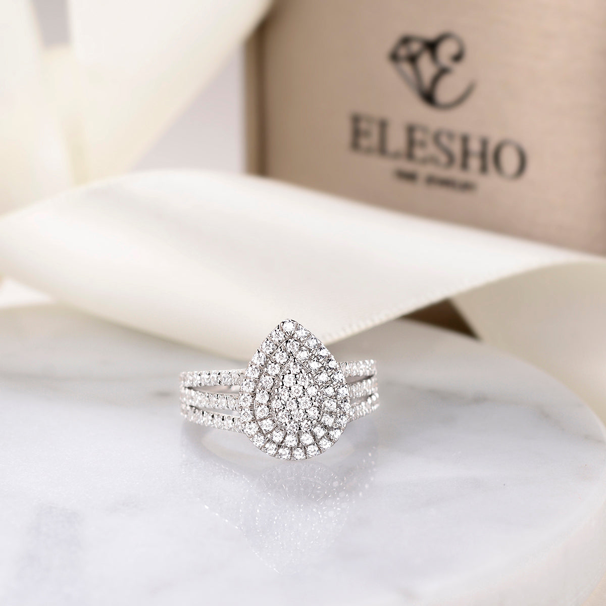 "ZAINAH" CZ Engagement Ring