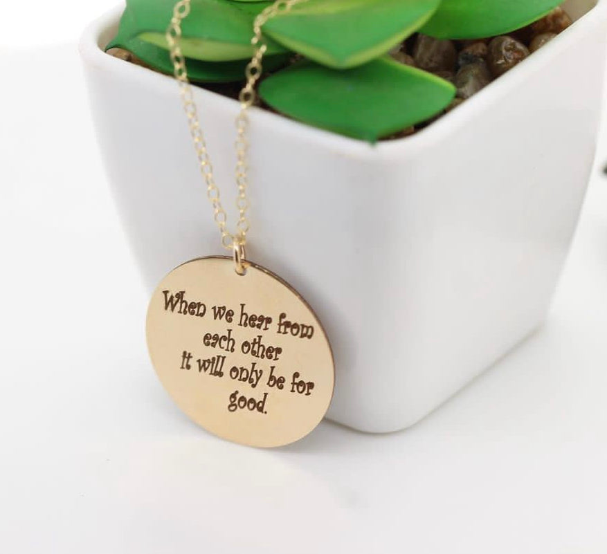 Round Text Necklace