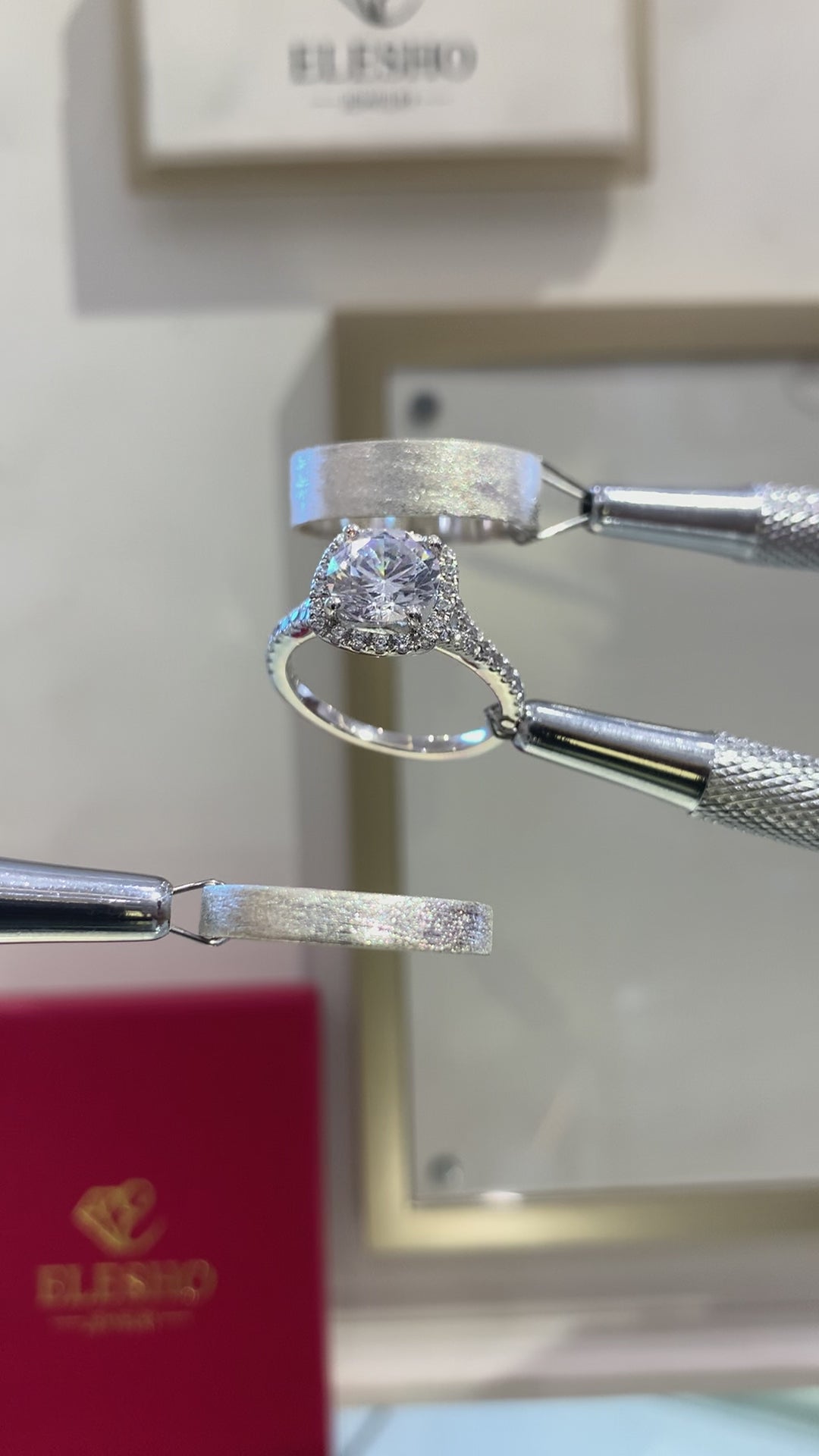 Load video: Infinity Moissanite Wedding Ring set (SALES)