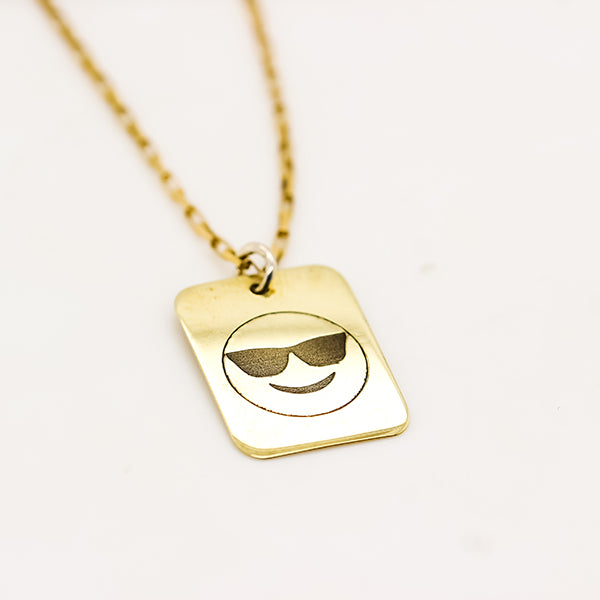 Rectangle Emoji\Initial Necklace